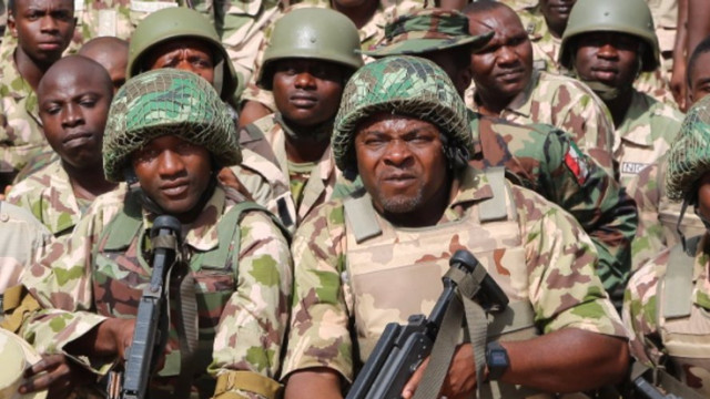 Troops of soldiers
